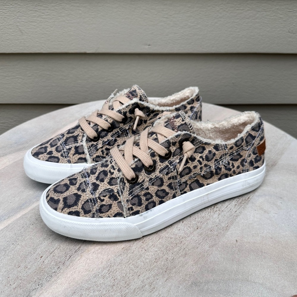 Blowfish Malibu Womens Leopard Print Faux Fur Lined Slip On Sneakers 8.5 ZS001 - Picture 5 of 12